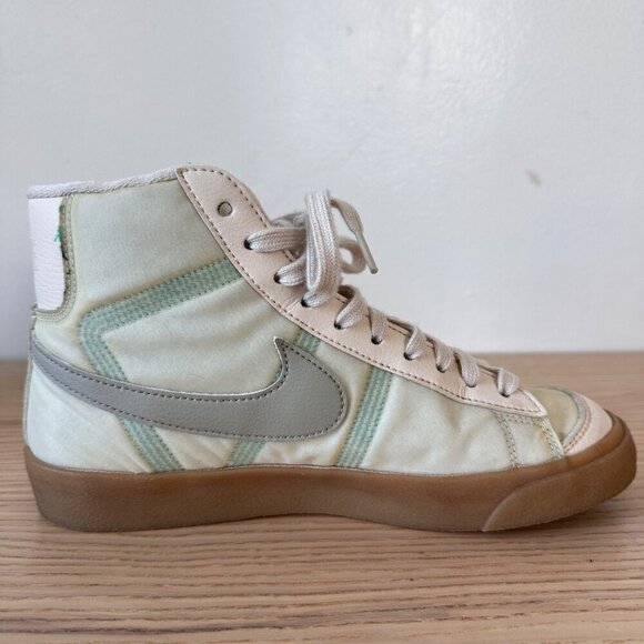 Men's Nike By You Size 6 Blazer Mid '77 Green White Retro Swoosh - Picture 3 of 13